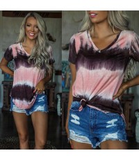 Spot summer new Amazon eBay popular European and American women's loose print short sleeve T-shirt top OM9314