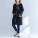 winter prints cotton sport cardigans oversize casual side open coat