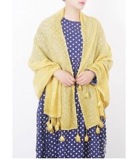 cotton linen scarf shawl casual yellow scarves