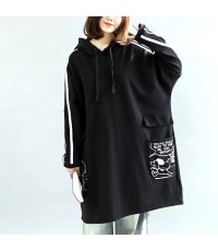 Oversized black hoodies cotton coats warm pullover plus size winter dresses